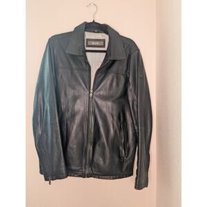 Renzo Costa Peruvian 100% Leather Brant Jacket MSRP $420
